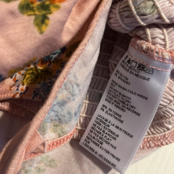 Urban Outfitters Out From Under Pink Rose Floral Smocked Bodysuit - Picture 9 of 9